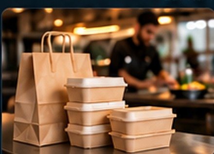 Comenzi de restaurant pregătite pentru livrare